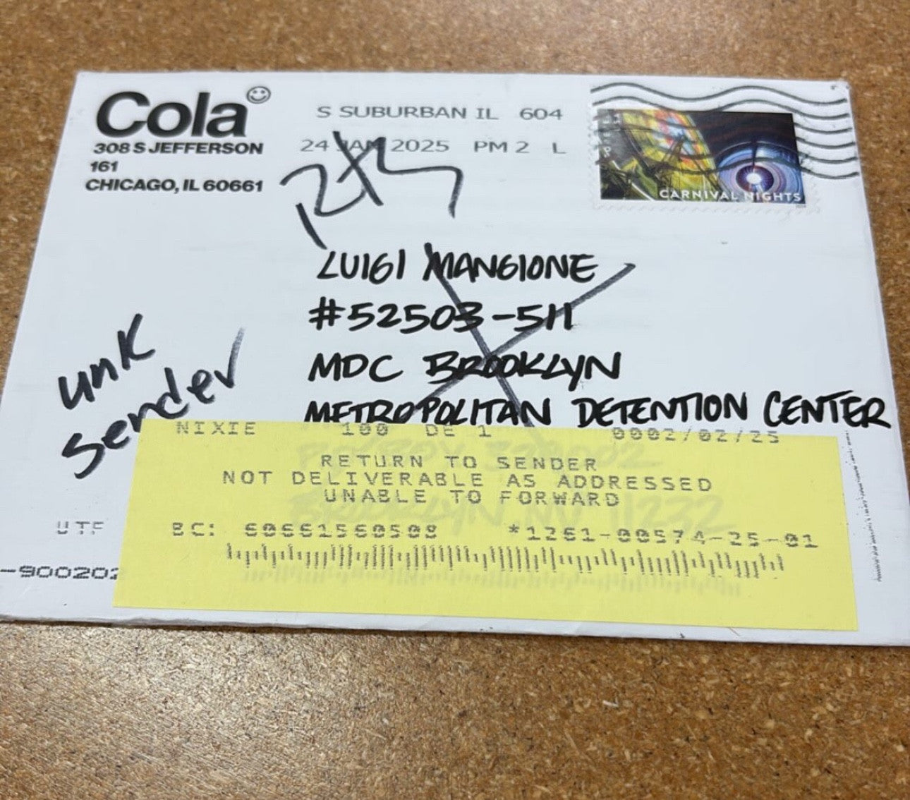 HOW TO NOT SEND A LETTER TO LUIGI MANGIONE