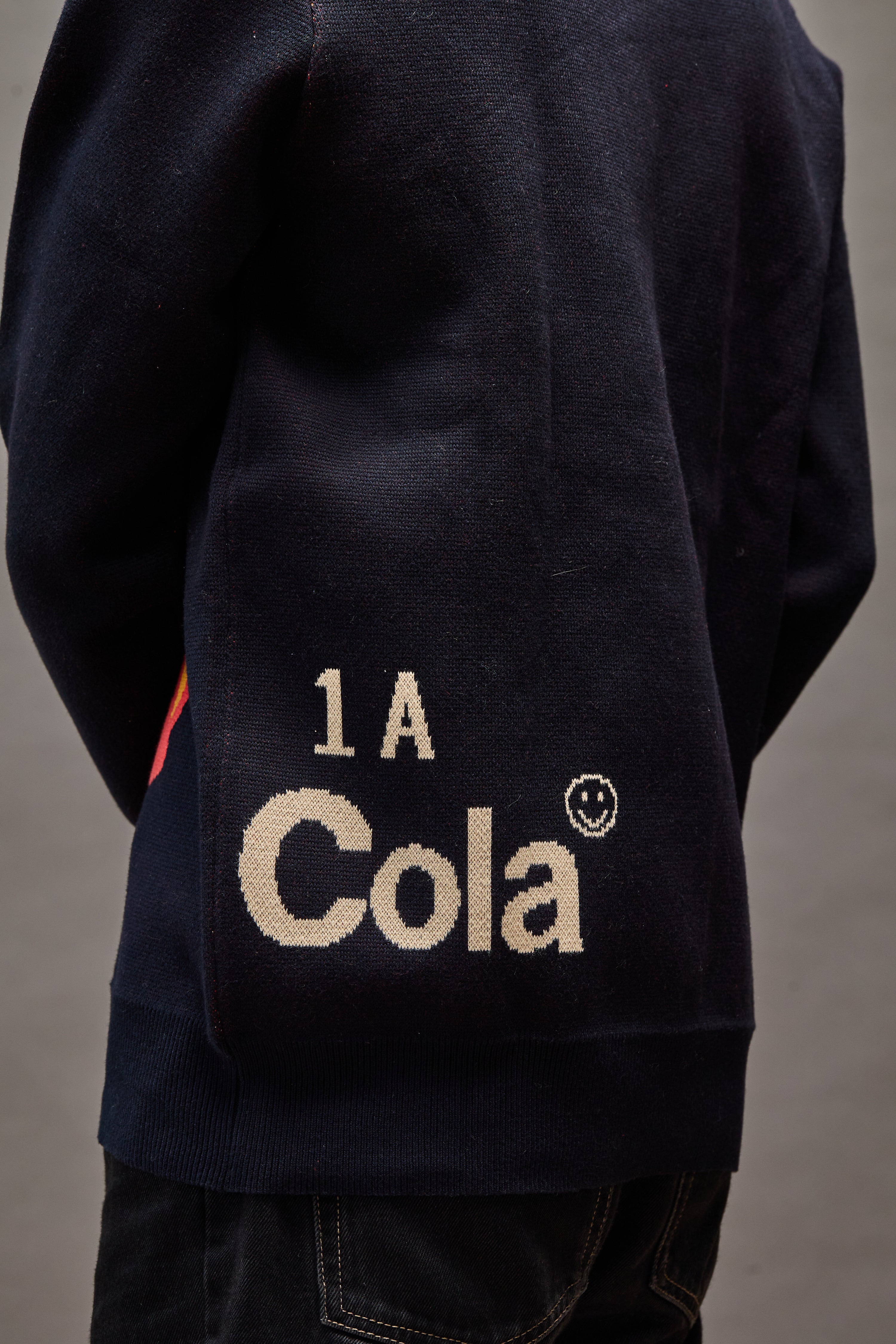 1A SPARKS: BIRDSEYE JACQUARD KNIT SWEATER