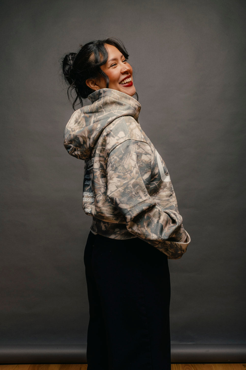 "THE 6 BELIEFS" WOODLAND CAMO HOODIE