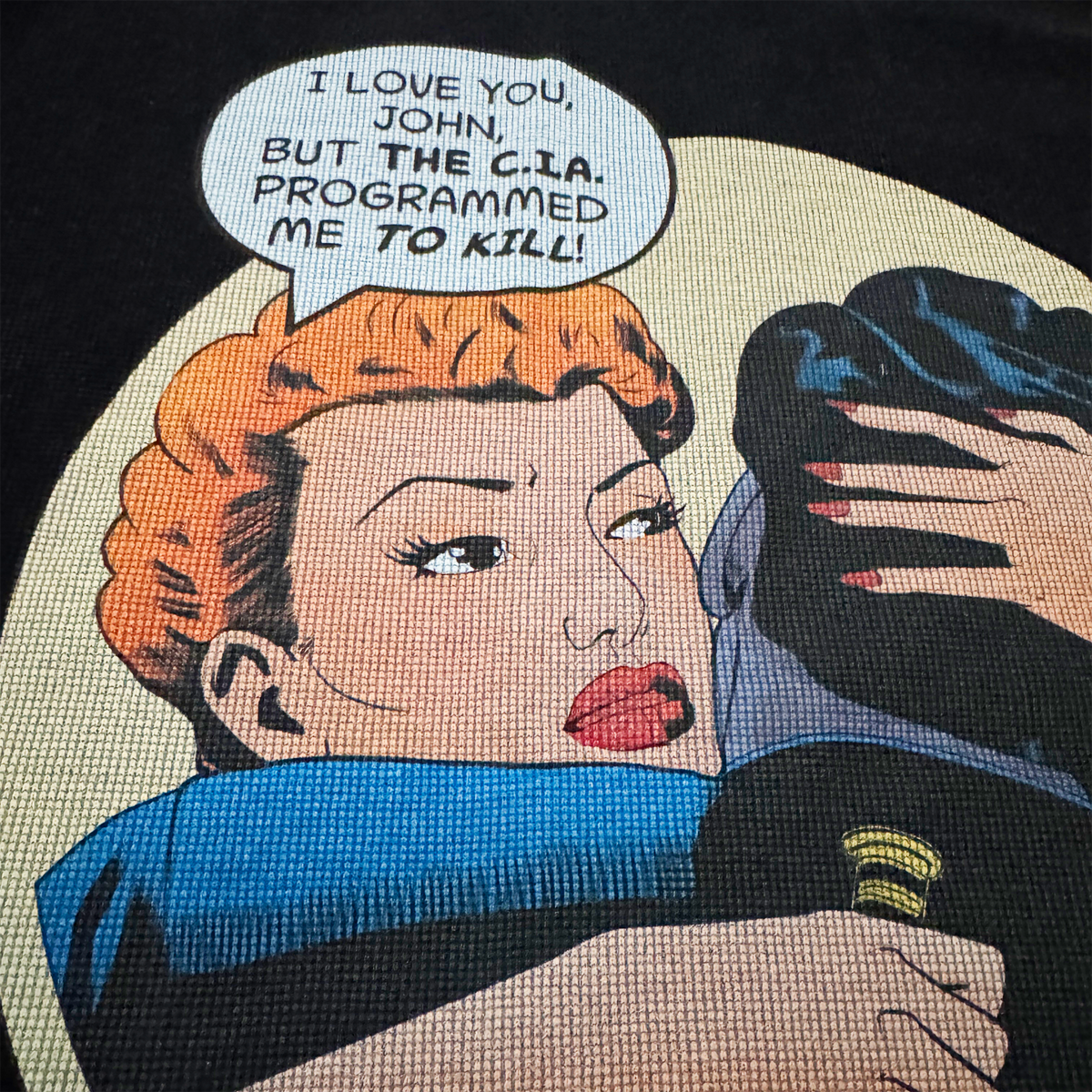 " BLOTTER PRINT" I LOVE YOU, JOHN