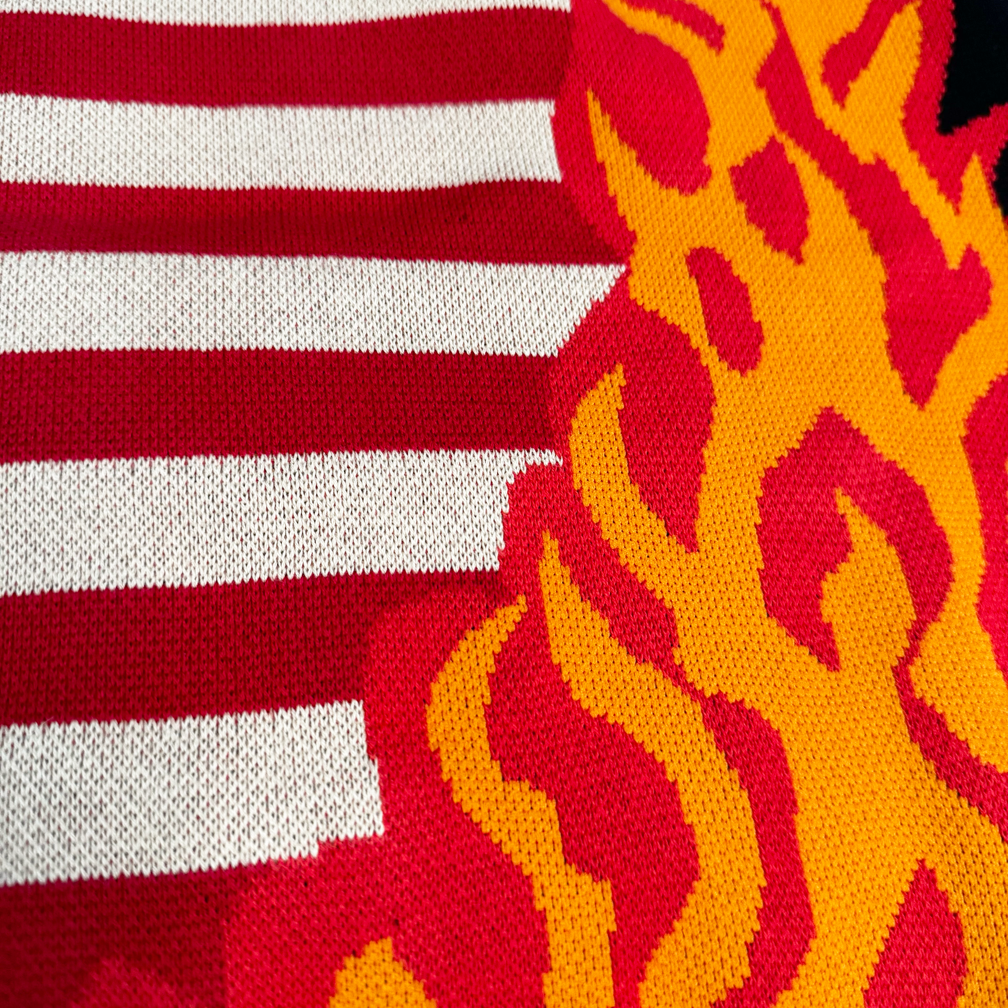 1A SPARKS: BIRDSEYE JACQUARD KNIT SWEATER